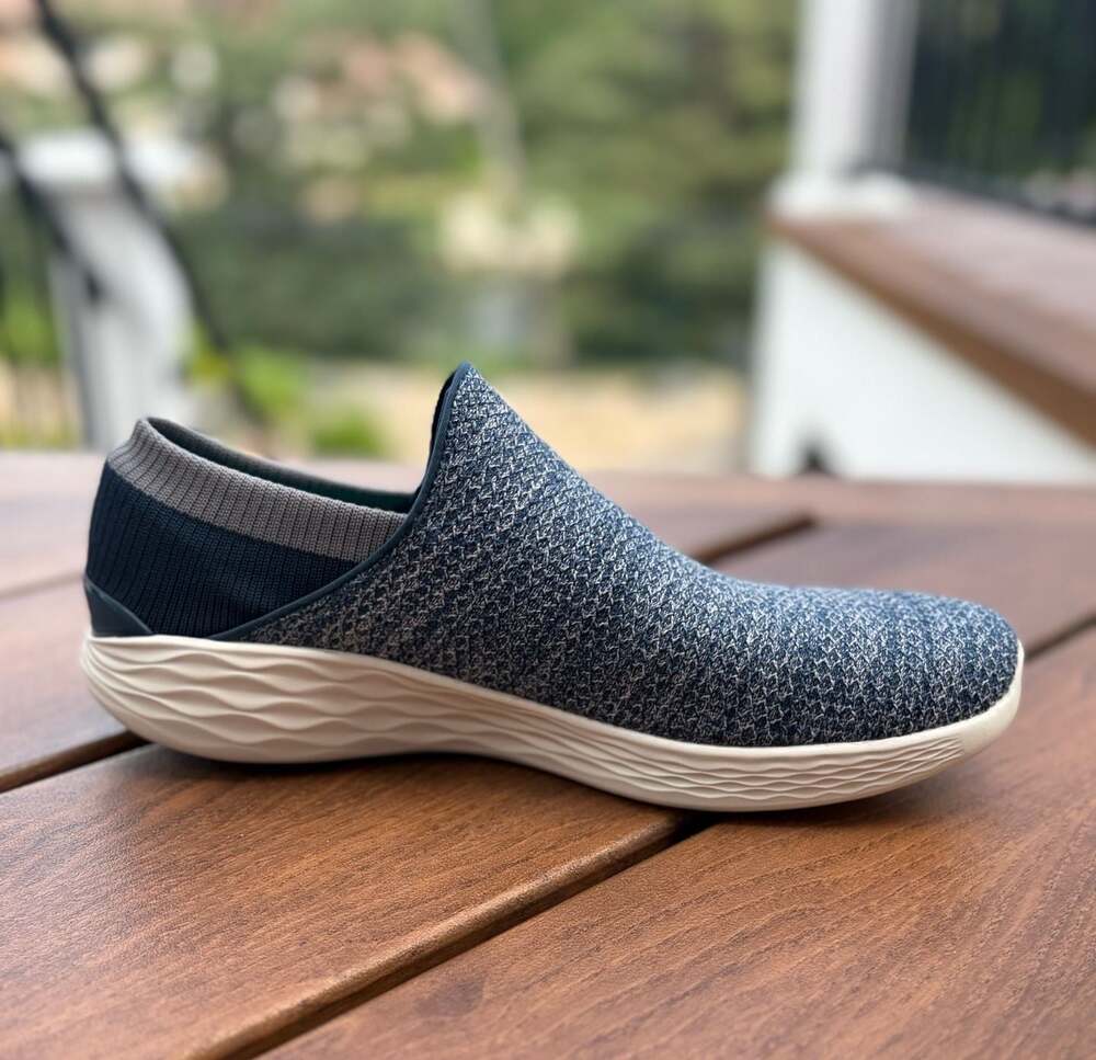 New YOU by Skechers Women's Walk Slip-On Knit Sneakers Blue Size 10